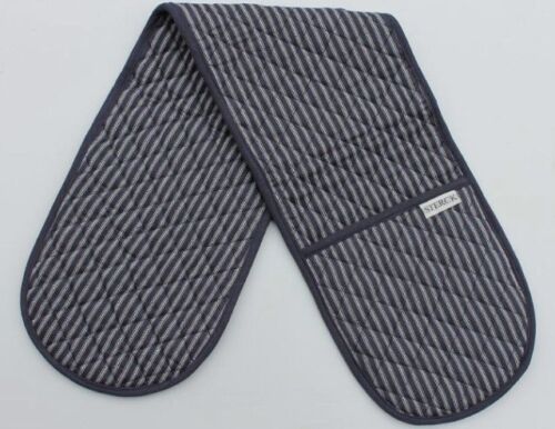 Grey Sterck grey striped double oven glove