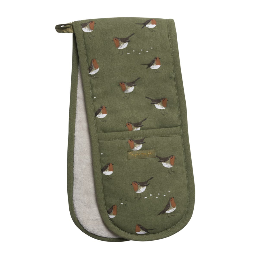 Sophie Allport Christmas Robins Double Oven Glove