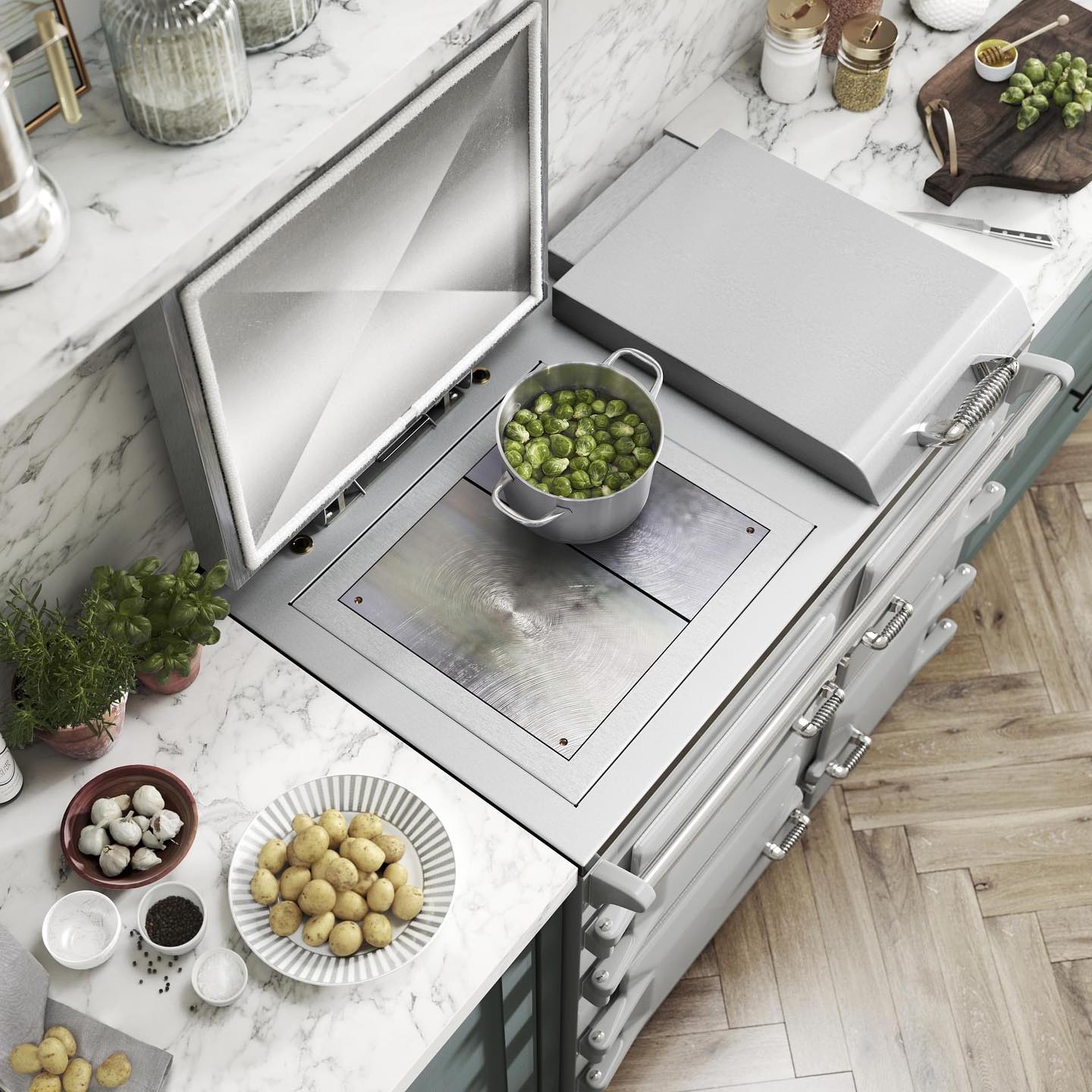 Mosney Mill Swallow Hob Covers For Aga Range Cooker Pair Avec Cookers