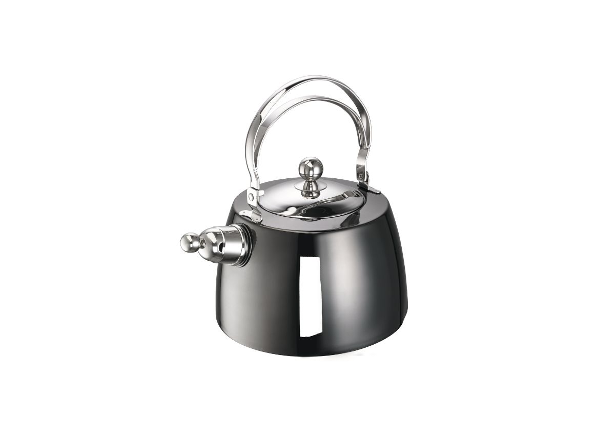 Schulte-Ufer Grey Stainless Whistling Kettle Suitable for Aga Range Cooker - 20cm, approx. 2.6L
