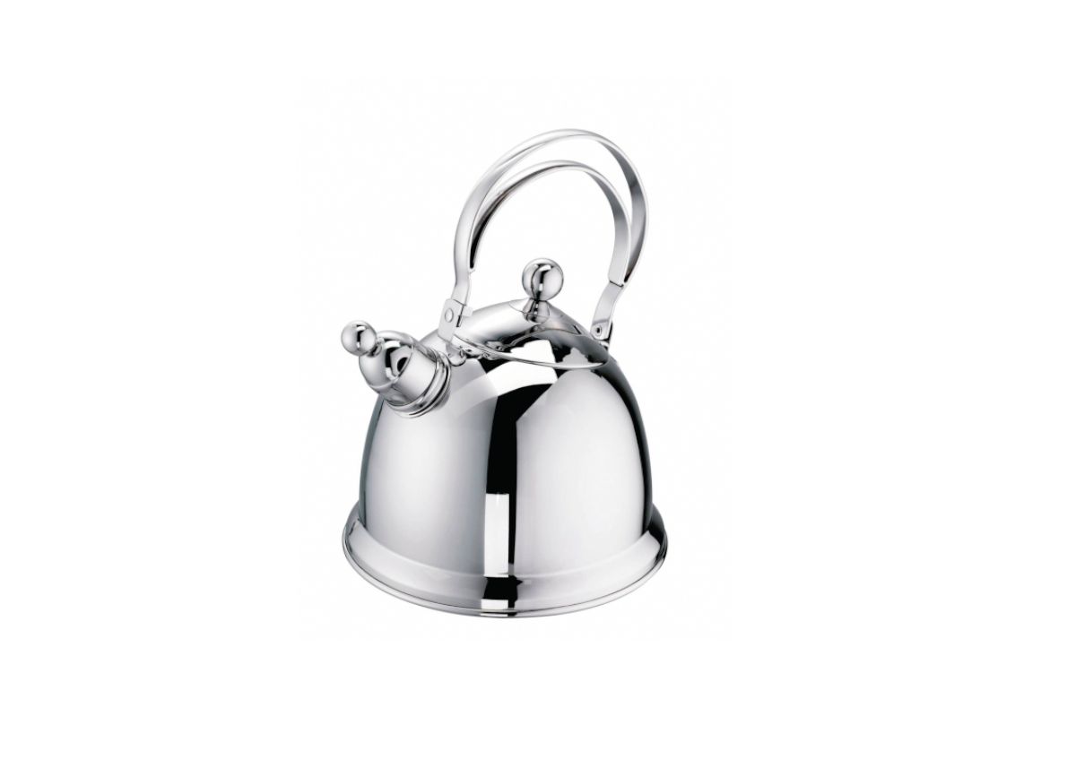 Schulte-Ufer Stainless Whistling Kettle Suitable for Aga Range Cooker - 16 cm, approx. 2.2L